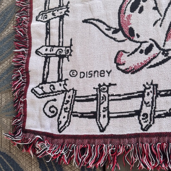 Disney Vintage 101 Dalmatians Tapestry Blanket / Area Rug 46” X 67” Baby Nursery - Picture 4 of 5